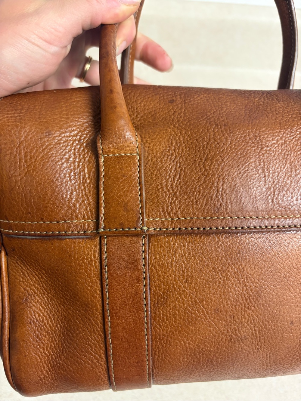 Mulberry Small Bayswater Oak Pebble Leather Satchel - Picture 10 of 15